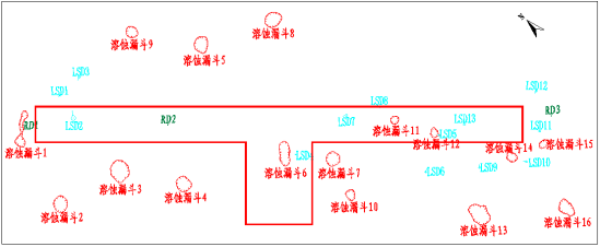 平面岩溶分布图